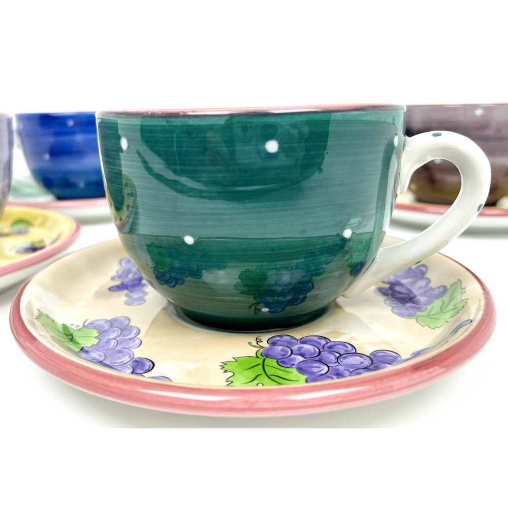 Bois d' Arc Heather Outlaw Kurpis Essex Collection Tutti Frutti Set Cup & Saucer